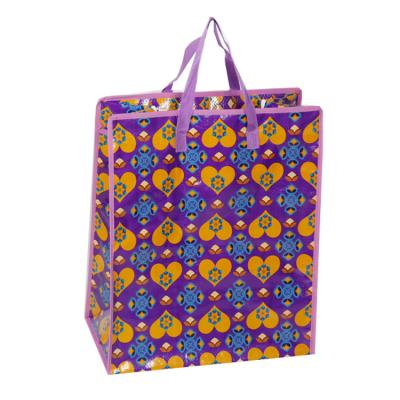 China Woven Handle Laminated Woven Bags Customized and Recyclable for Environmental Friendliness for sale
