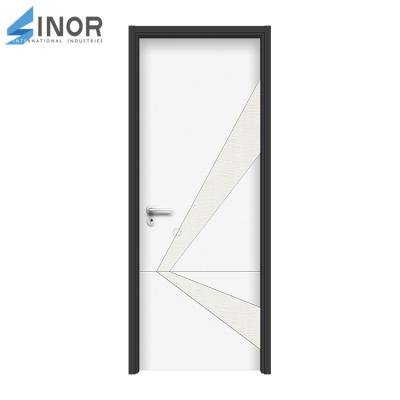 China Simple Designs Waterproof Interior Wood Bedroom Teak Doors Melamine Wood Door for sale