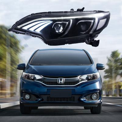 China Sequential Turn Signal Wholesale LED Headlights Direct Light 2014 Up Car Sequential Headlight For Honda Jazz Fit for sale
