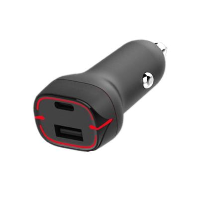 China 2020 New Model PD 18W Car Charger QC3.0 Power Private Fast Charger 2 High Speed Car Chargers For iPhone Macbook Laptop Mobile Phone for sale