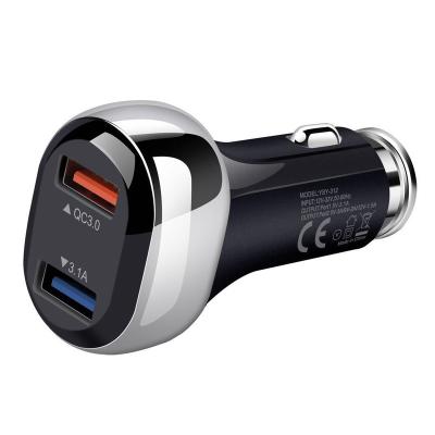 China Car Charger QC3.0 Car Charger 2 High Speed Fast Charging Dual USB Port Adapter For iPhone Samsung Phone 38W Car Chargers for sale