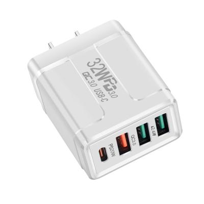China 2022 Usb Wall High Speed Portable Multi Mobile Phone Charger QC 3.0 USA Fast Charger For iPhone 13 12 11 Home Chargers for sale
