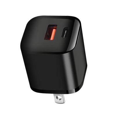 China 2022 High Speed Custom 20W Custom PD Mini Charger QC3.0 Portable Type PD USB C Adapter Dual C Travel Charger Access for sale