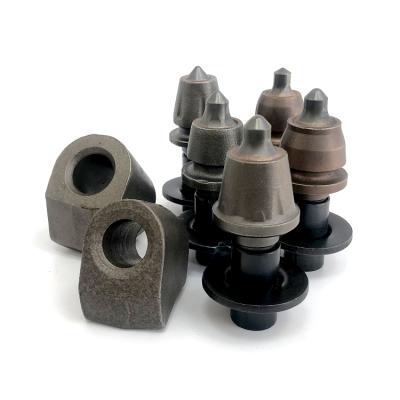 China Construction works carbide bit racks road milling cold planer asphalt machine w6 teeth for sale