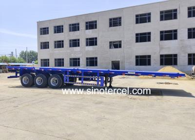 China 40ft Flat Bed Semi Trailers 3 Axles Flatbeds For Semi Trucks for sale