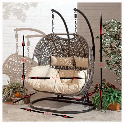 China Super Comfortable Warm Luxury Hanging Garden Swing Chairs Modern Baby Porch Swing Chair Rattan Outdoor Furniture for sale