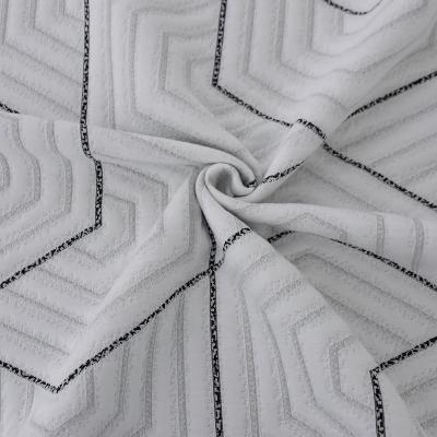 China China Factory Jacquard Fabric 100% Polyester Double Knitted Stretch For Mattress Cover for sale