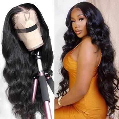 China Wholesale Cheap Shiny Human Hair Lace Front Wigs Body Wave Full Virgin Brazilian Cuticle Aligned 13x4 Lace Frontal Hair Wig for sale