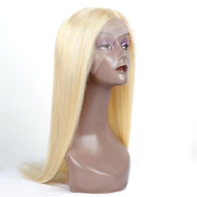 China Shiny Lace Front Wig 613 Straight Lace Front Wig Human Hair 13X4 30 Inch Transparent Blonde Wig for sale