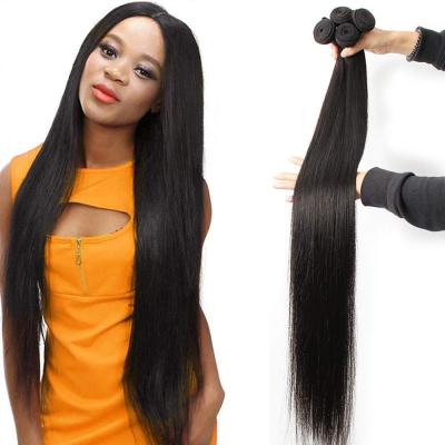 China Shiny Malaysian Indian 32 34 36 38 Bone Cuticle Straight Hair Weave Bundles 40 Inches 100% Brazilian Virgin 10a Long Peruvian Hair for sale