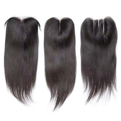 China Shiny 4X4 5X5 Cuticle Aligned Lace Closure Kim Pre Plucked Transparent RST Lace Closure for sale