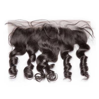 China Shiny Good Quality Invisible Transparent Swiss Hair Lace Closure Wet And Wavy Brazilian Curly Headband 13*4 Hd Lace Hairband for sale