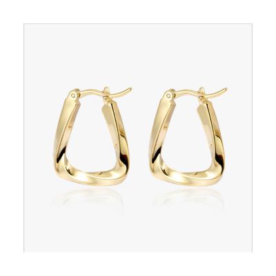 China Other Fashion Luxury Earrings 925 K Sterling Silver Gold Plated Stud Earrings With Geometric Stud Earrings For Women for sale