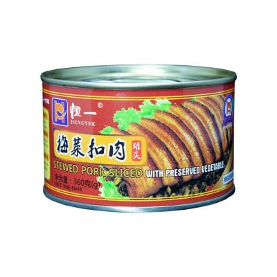China Well Made 360g Canned Maker Canned Sliced Cooked Pork With Vegetables Canned for sale