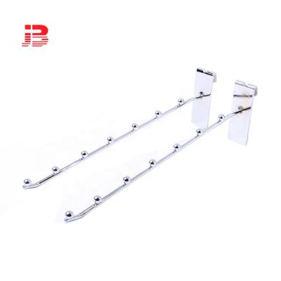 China Wholesale With5 Jinbin Metal Chrome Gridwall Display Hook With Beads for sale