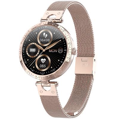 China Luxury 2020 Fashion Lady Smart Watch AK22 Music Control Sleep Multiple Monitor Time Zone Watch Women IP67 Waterproof Smart Wristband for sale
