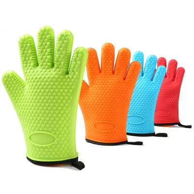 China CLASSIC Kitchen Oven Glove Heat Resistant Silicone with Cotton Layer for sale