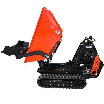China Factory CE Approved Loading Capacity 500kg Petrol Engine Offroad Mini Track Dumper for sale