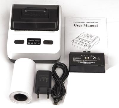 China New Trend Character White Clear USB White Thermal Black And Blue BT Tooth Transfer Method Receipt Printer for sale
