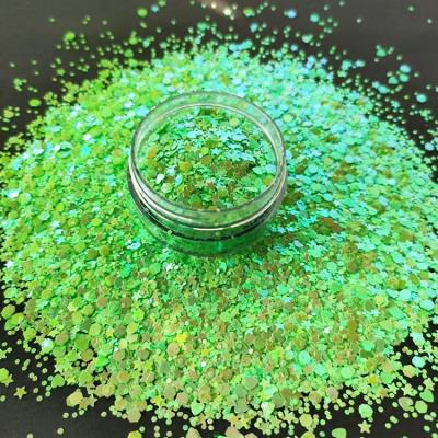 China CUPS Nails Bulk Bulk Custom Chunky Color Change Chameleon Shift Shimmer Glitter For Makeup Body for sale