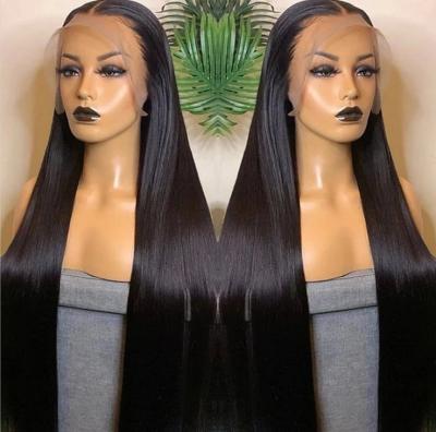 China Hot Sale 10A Virgin Bob Mink Brazilian Human Hair Wigs 100% Density 100% Silky Straight Wave 13*6 Front Lace Wig for sale