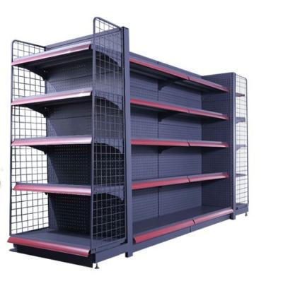 China Corrosion Protection Supermarket Steel Gondola Metal Supermarket Adjustable Heavy Duty Cold Rolled Shelving Shelves for sale