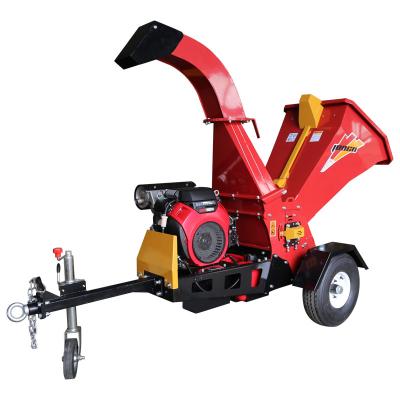 China Landscaping Contractor 24hp Gasoline Engine Gravity Feeding 5 Inch Drum Towable Wood Chipper for sale
