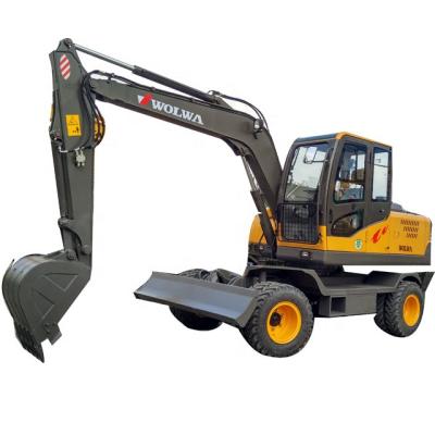 China Building material stores load sensing 8 ton wheel excavator for sale earth-miving machine for sale