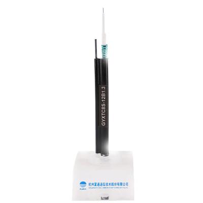 China 2-24 Core Fiber Cable GYXTC8S Aerial Single Mode Self-supporting Central Loose Tube Cablefigure 8-wire optical fiber Optic Cable for sale