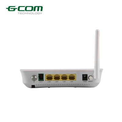 China GCOM 4 LAN ports (1 GE + 3 FE) 1 CATV RF port 300 Mbps WiFi router GPON ONU for sale