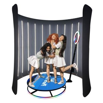 China New Product Ideas Party 360 Photo Booth Enclosure 360 Photo Booth Inflatable Led Red Carpet Prop With High Quality for sale