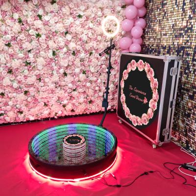 China Party Portable 360 Rotation 360 Degree Photo Booth Light Fill Camera Machine iPad Selfie Video Free Accessories Auto Photo Booth for sale