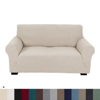 China Comfort Light Color Breathable Elastic Sofa Cover 2 Slip Cover Sofa Cover Stretch Sleeper Sofa Seats Cover for sale