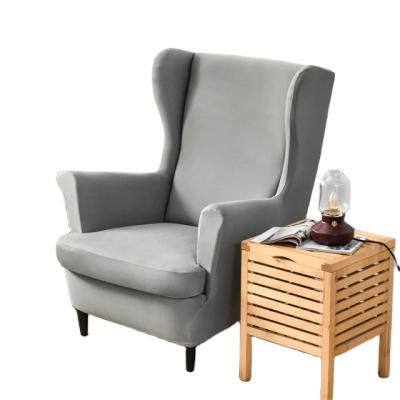 China Durable Reusable Comfortable Armrest Chair Cover Wings Sloping Back High Back Stretch Chair Cover King Back Chair Cover For Banquet Hotel Dining Fitness Room for sale