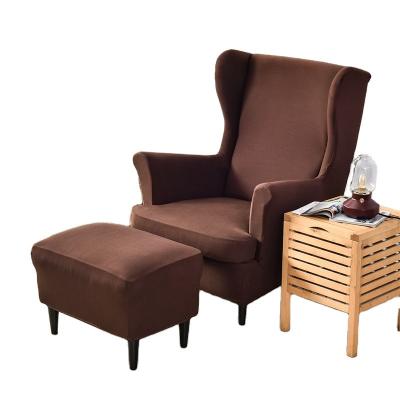 China Durable Reusable Comfortable New Amazon Style Chair Cover For Wingback Chair Jacquard Elastane Stretch Armchair Slip Sofa Cover for sale