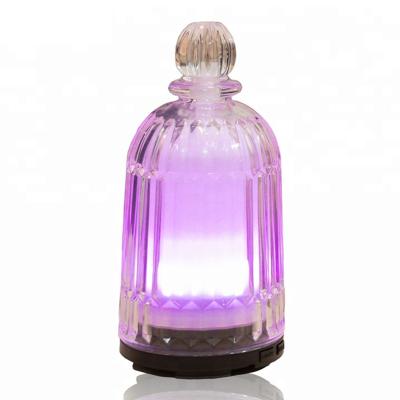 China Color Changing Ultrasonic LED Light Base Humidifier Aromatherapy Machine Essential Oil Perfume Glass Oil For Diffuser for sale