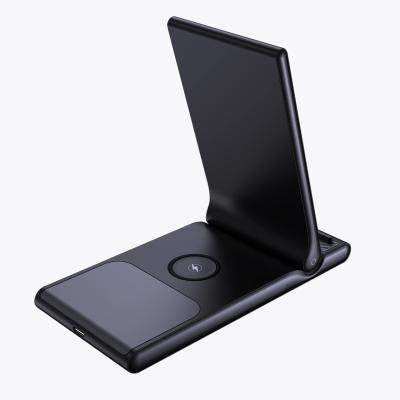 China Fast Charging Electronic Qi High Speed Consumer 3 in 1 Magnetic Wireless Foldable Station Stand Portable Charger 15w Logo Custom for sale
