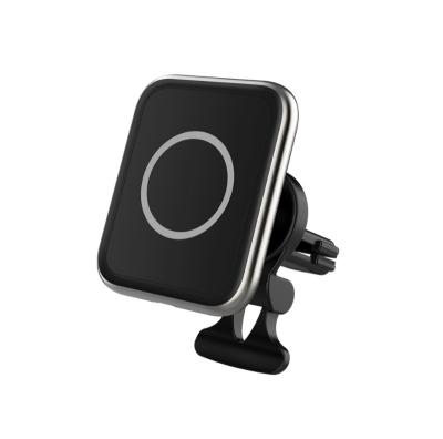China New Hot Selling 15W High Speed Fast Charging Small Mini Adjustable Magnetic Wireless Charger Stand For Phone Car Charger Power Bank for sale