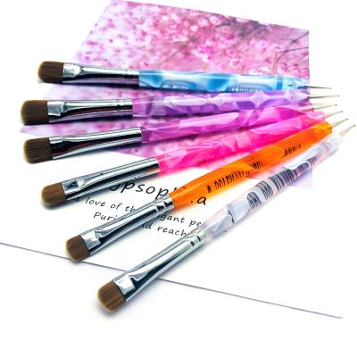 China NAIL New Style Two Way Acrylic UV Gel Nail Art Brush for sale