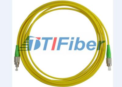 China Chaqueta amarilla del PVC del simplex 3.0m m del cordón de remiendo de la fibra óptica de FC/APC-FC/APC en venta