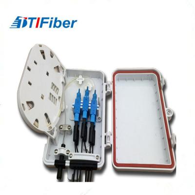 China Caja de distribución de fibra óptica de FTTH, caja terminal 6 del divisor de la fibra óptica puertos 8 12 24 48 en venta