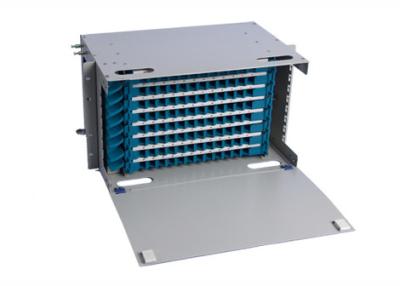 China Atormente la caja de distribución montada de la fibra óptica de 6U ODF, caja de la unidad de 96core ODF en venta