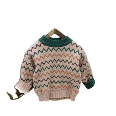 China Autumn Winter Boy Girl Casual Pullover Sweater Kids Striped Knitting Soft Ribbed Sweater Kids Clothes Boys Tops Outfit Clothing for sale