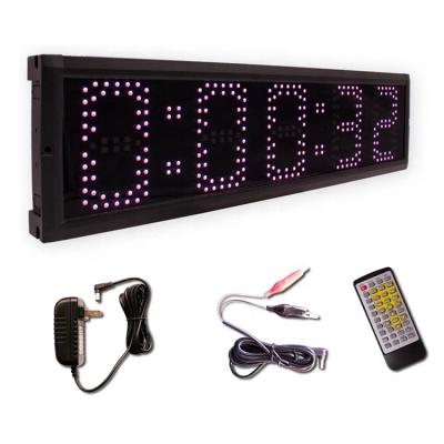 China Commercial Sports Pack High Brightness 5 Inch 7 Color Marathon Timer Stopwatch Running Timing Gym Timer for sale