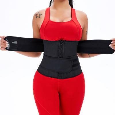 China Detachable Latex Waist Trainer Corset Latex Waist Belt Zipper Plus Black Double for sale