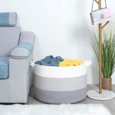 China Minimalist Natural High Quality Vegetable Plankton Pots And Cotton Rope Plant Basket Weave Hanging Basket For Plants for sale