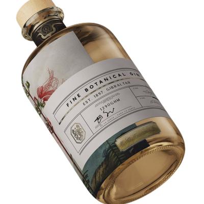 China Other Manufacturers Waterproof Embossed Logo Wine bottle paper printing roll label stickers for sale