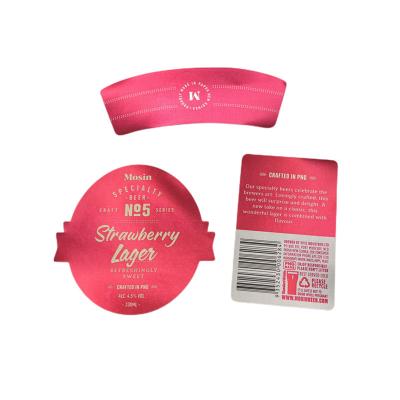 China Waterproof Factory price Brand new Embossed silk screen direct thermal self adhesive roll label stock for sale