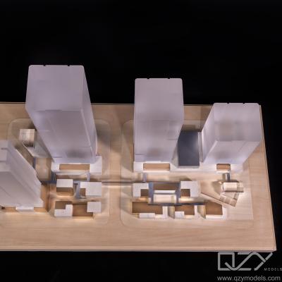 China Acrylic Plexiglass Architectural Model Making Supplies Aedas 1/400 Commercial Street for sale