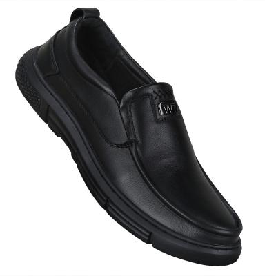 China Deodorization office leather shoes men's top leather autumn Korean black fashion shoes British business dress casual men's Loafers shoes for sale